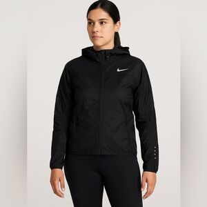 Nike Impossibly Light Running Jacket Size Large Black Hooded Jacket